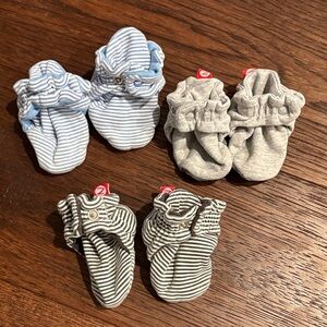 Zutano Baby Booties Set. 6 months